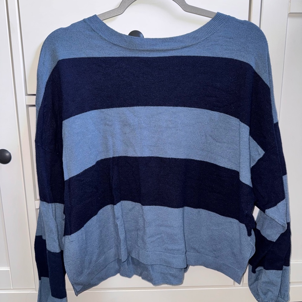 Aerie Blue and Navy Striped Sweater